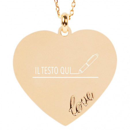 Collana di cuore placcato oro 18K Collana di cuore placcato oro 18K