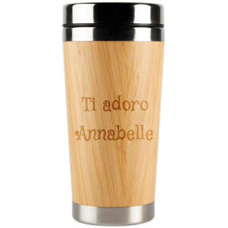 Tazza termoin legno personalizzata Tazza termoin legno personalizzata
