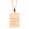 Collana rettangolare in oro personalizzato
