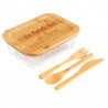 Scatola da pranzo in vetro bambù personalizzato