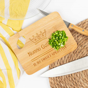 Tagliere personalizzato “Re dell'aperitivo" | Tagliere di legno