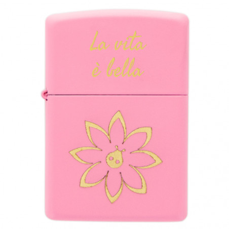 Zippo rosa opaco personalizzato Zippo rosa opaco personalizzato
