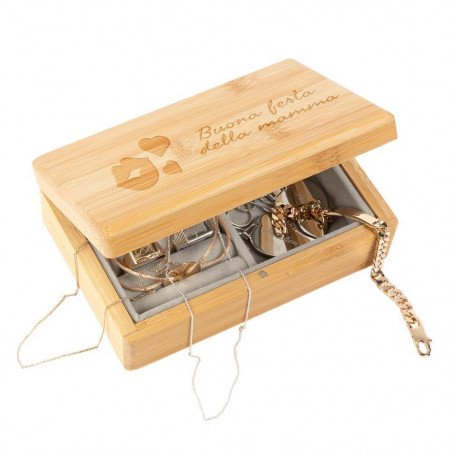 Personalizzabile scatola di gioielli in legno Personalizzabile scatola di gioielli in legno