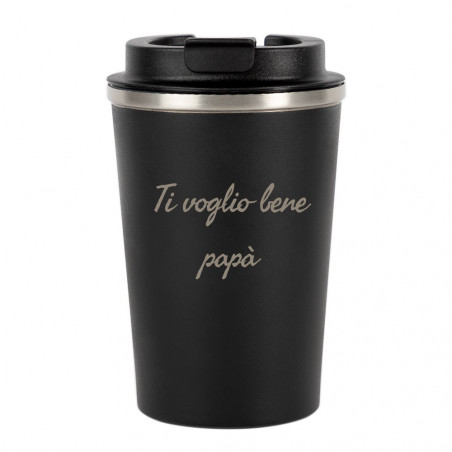 Tazza termos nero personalizzabile Tazza termos nero personalizzabile