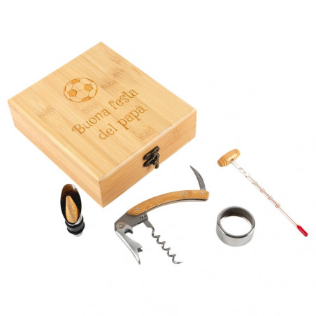 Scatola degustazione vino in legno da bruciare