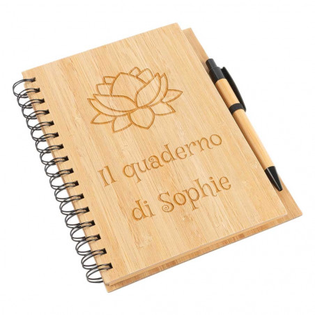 Personalizzabile bambù spirale notebook Personalizzabile bambù spirale notebook