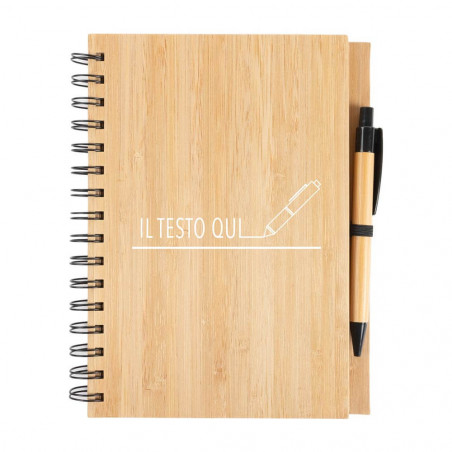 Notebook spirale in legno unico Notebook spirale in legno unico
