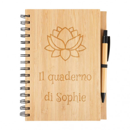 Notebook a spirale Bamboo per personalizzare Notebook a spirale Bamboo per personalizzare