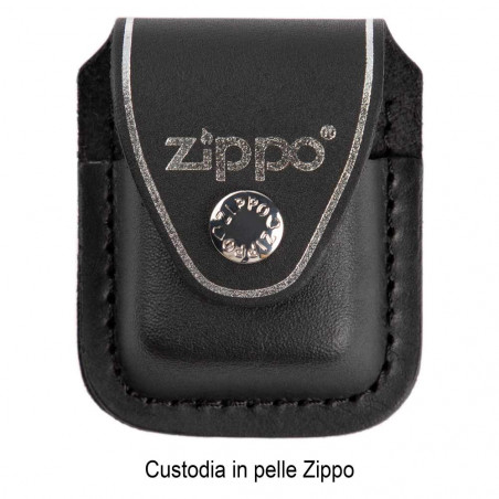 Borsa in pelle nera Zippo Borsa in pelle nera Zippo