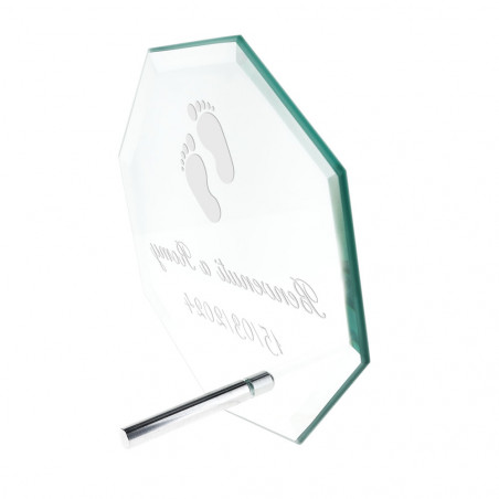 retro del telaio in vetro ottagonale