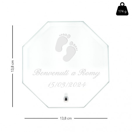 Dimensioni del telaio in vetro ottagonale