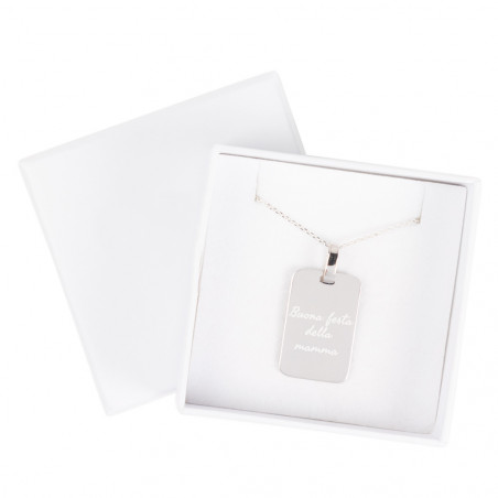 Ciondolo in argento rettangolo inciso Ciondolo in argento rettangolo inciso