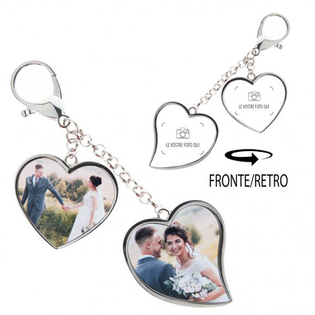 Portachiavi doppio cuore 4 foto Portachiavi doppio cuore 4 foto