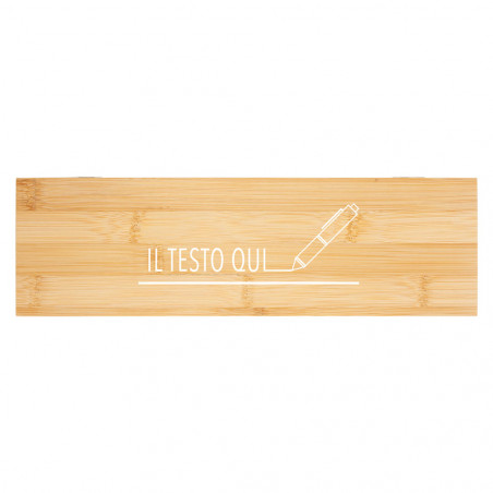 Incisione su scatola di bambù