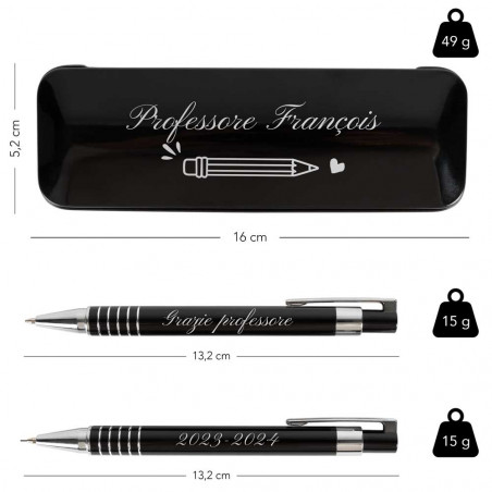 Dimensione della scatola della penna e porta mine personalizzato - Padrone regalo Dimensione della scatola della penna e porta mine personalizzato - Padrone regalo