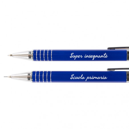 Penna e porta mine blu per incidere per amante