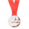 Medaglia sport d'argento foto personalizzata