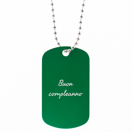 Targhetta per cani verde incisa personalizzata Targhetta per cani verde incisa personalizzata