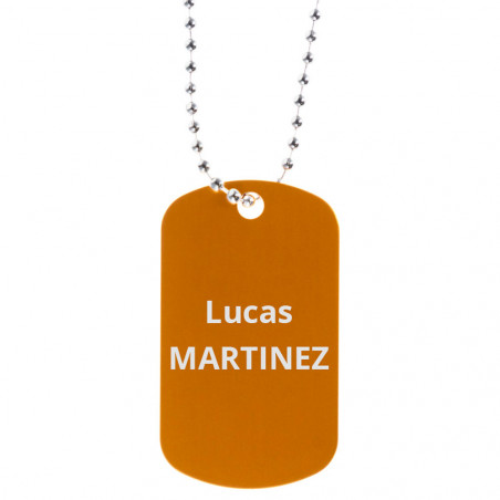 Piastra militare di colore caramello personalizzato