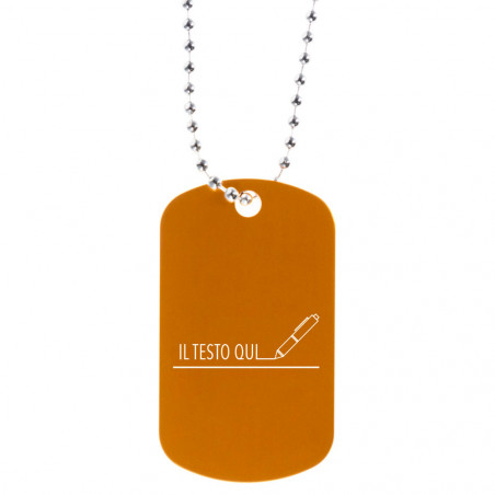 Id Tag colore caramello personalizzabile
