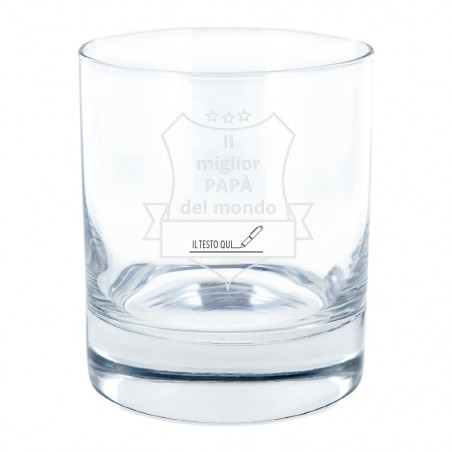 Whisky scudo vetro testo incisione