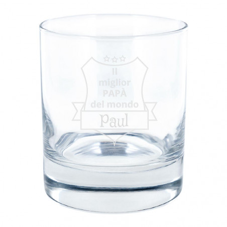 Whisky scudo vetro inciso