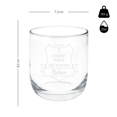 Dimensione del vetro del rum Dimensione del vetro del rum