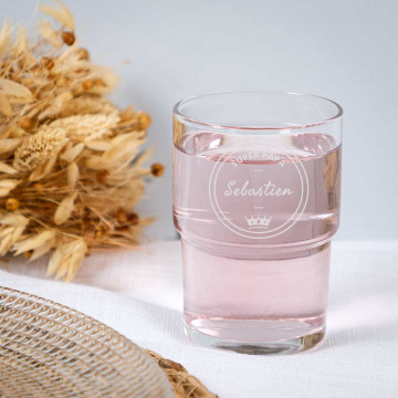 Bicchiere Personalizzato in Vetro Temperato - Idea Regalo per un "Super Papà"