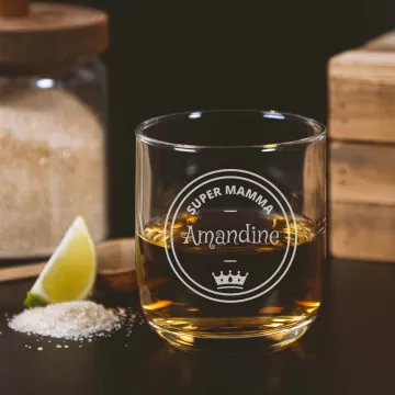 Bicchiere Personalizzato in Vetro Temperato - Regalo Perfetto per una "Super Mamma"