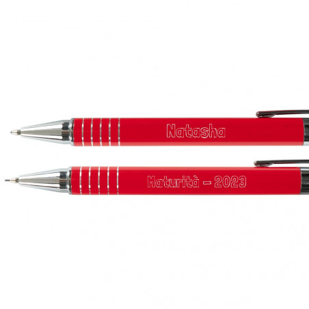 Complimenti penna rossa e matita meccanica Complimenti penna rossa e matita meccanica