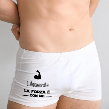 Boxer Personalizzato "La Forza è in Me" - Idea Regalo Divertente
