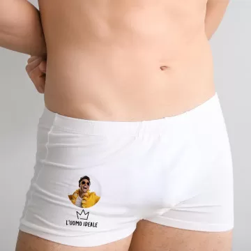 Boxer personalizzato "L’Uomo Ideale" con foto | Regalo divertente uomo