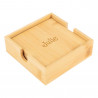 Set di 4 sottobicchieri in legno incisi