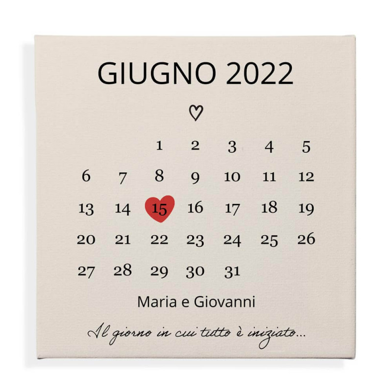 Quadro Personalizzato "Il Giorno In Cui"
