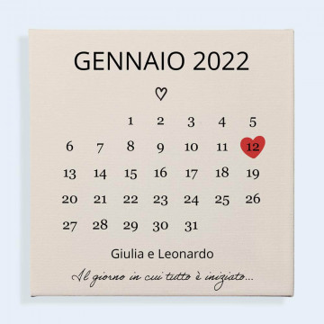 Quadro Personalizzato "Il Giorno In Cui"