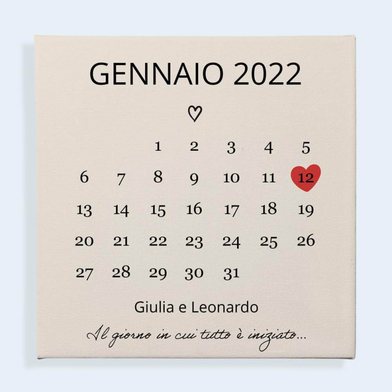 Quadro Personalizzato "Il Giorno In Cui"