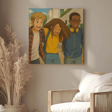 Quadro Personalizzato Stile Ghibli – La Tua Foto in Disegno Animato