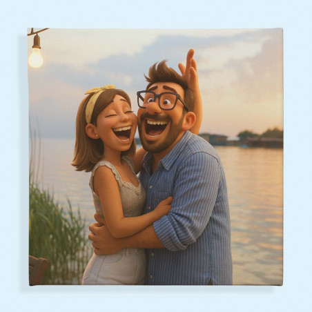 Quadro ritratto in stile film d’animazione