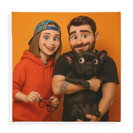 Quadro ritratto in stile film d’animazione