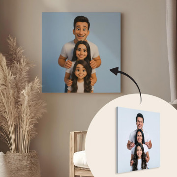 Quadro Personalizzato Stile Pixar/Disney – Illustrazione da Foto