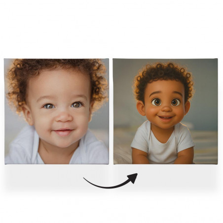 Quadro ritratto in stile film d’animazione