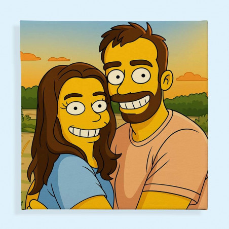 Quadro stile cartoon televisivo giallo