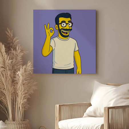 Quadro stile cartoon televisivo giallo