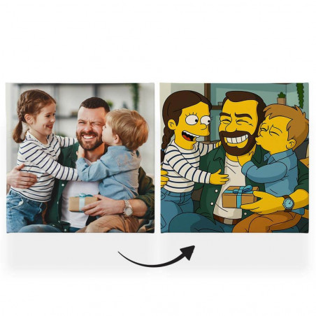 Quadro stile cartoon televisivo giallo