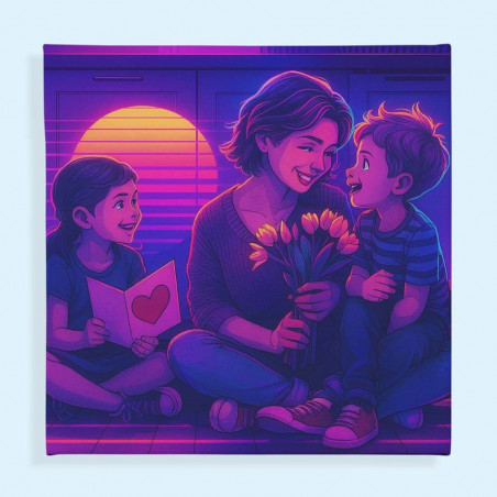 Quadro retro-futurismo anni '80 personalizzato Quadro retro-futurismo anni '80 personalizzato