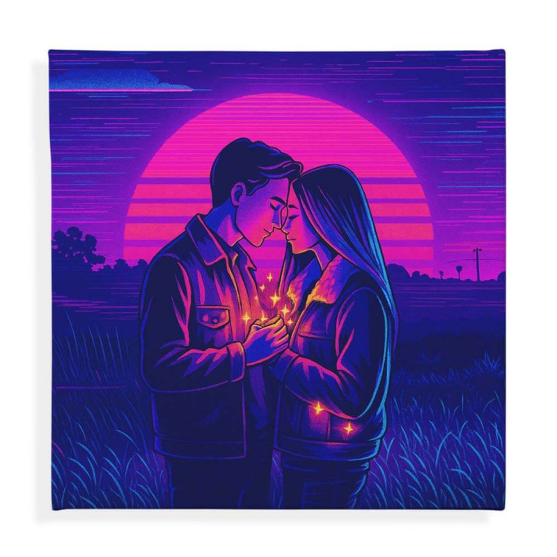 Quadro retro-futurismo anni '80 personalizzato