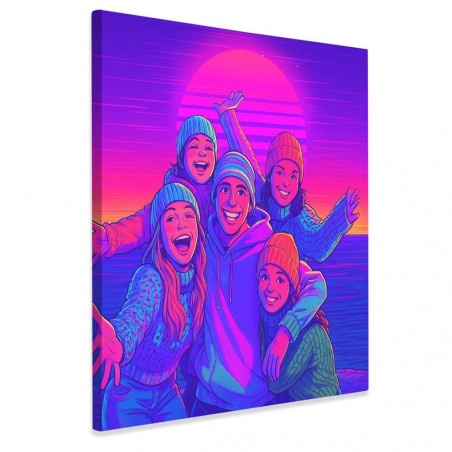 Quadro retro-futurismo anni '80 personalizzato Quadro retro-futurismo anni '80 personalizzato