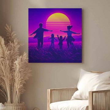 Quadro Personalizzato Anni ’80 – Effetto Synthwave e Vaporwave