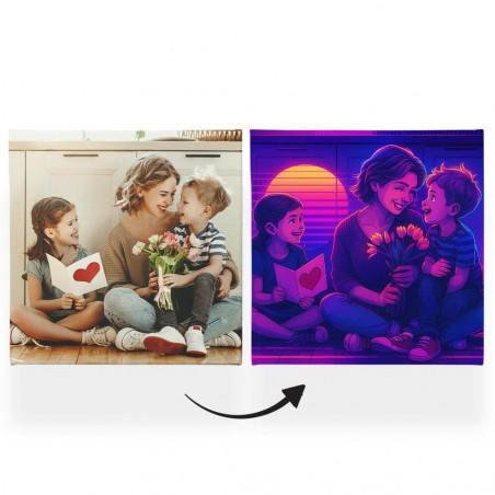 Quadro retro-futurismo anni '80 personalizzato Quadro retro-futurismo anni '80 personalizzato