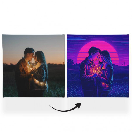 Quadro retro-futurismo anni '80 personalizzato Quadro retro-futurismo anni '80 personalizzato